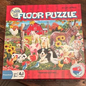 Cobble Hill Farmyard Greeting 36 piece  Floor Puzzle